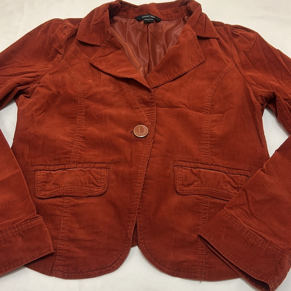 Paper Tee Corduroy Blazer Burned Orange Size L
